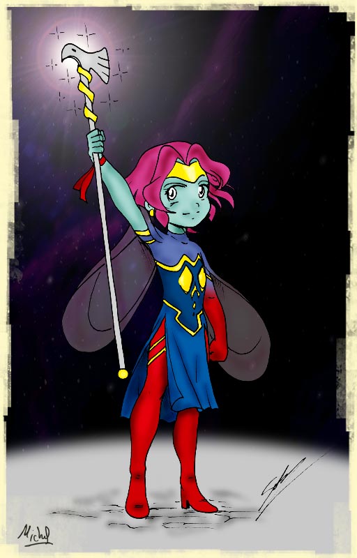 Colorisation sur un dessin de Sobral.