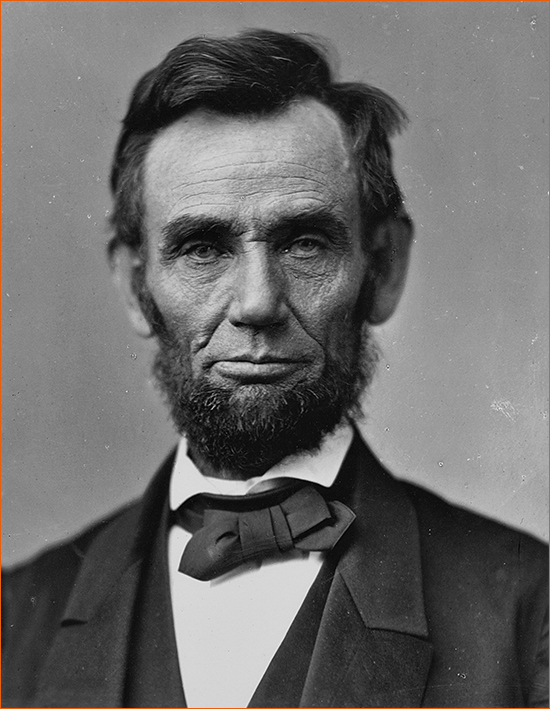 Photographie d'Abraham Lincoln prise par Alexander Gardner (1963).