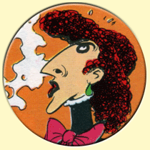 Caricature de Sarah Bernhardt (Morris).