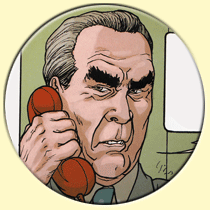 Caricature de Léonid Brejnev (Philippe Buchet).