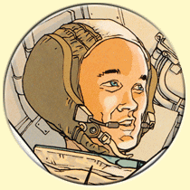 Caricature de Michael Collins (Philippe Buchet).