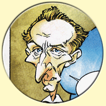 Caricature de Peter Cushing (Maëster).