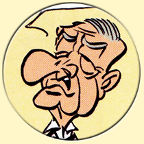 Caricature de Robert Dalban (Achdé).