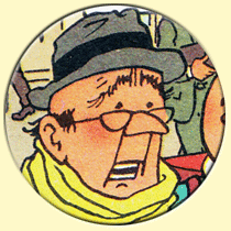 Caricature de Marcel Dassault (Hergé).