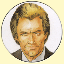 Caricature de Clint Eastwood (William Vance).