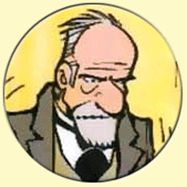 Caricature de Sigmund Freud (Bédu).
