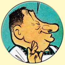 Caricature de George Fronval (Albert Uderzo).