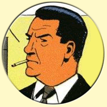 Caricature de Jean Gabin (Edgar P. Jacobs).