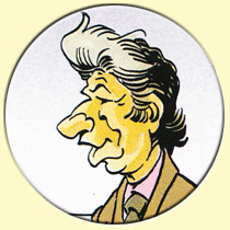 Caricature de Philippe Gildas (Didier Crisse).