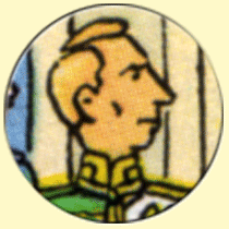 Auto-caricature de Hergé.