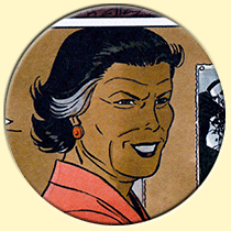 Caricature de Virginia Hill (Philippe Berthet).