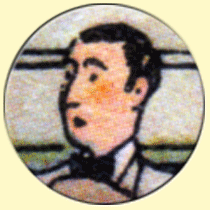 Caricature de Edgard P. Jacobs (Hergé).