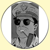 Caricature du général Douglas MacArthur (Philippe Berthet).