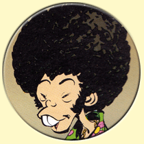 Caricature de Patrick Mille alias Chico (Simon Léturgie).