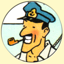 Caricature de Henry de Monfreid (Hergé).