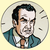 Caricature de Richard Nixon (Philippe Buchet).