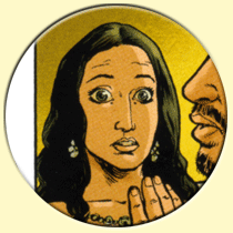 Caricature de Caroline Pascal (Steven Dupré).