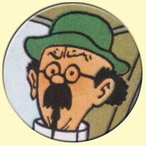 Caricature d'Auguste Piccard (Hergé).