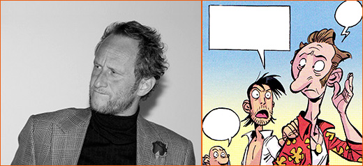Caricature de Benoît Poelvoorde (Simon Léturgie).