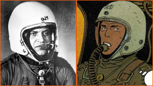 Caricature de Gary Powers (Philippe Berthet).