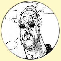 Caricature de Jean Reno (Maëster).