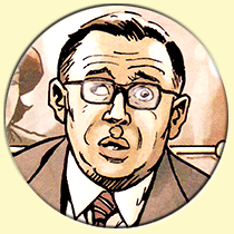 Caricatutre de Jean-Paul Sartre (Gaël Séjourné).