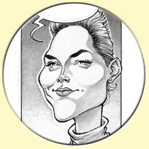 Caricature de Sharon Stone (Maëster).
