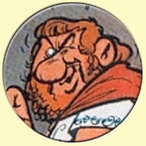 Caricature de Peter Ustinov (Albert Uderzo).