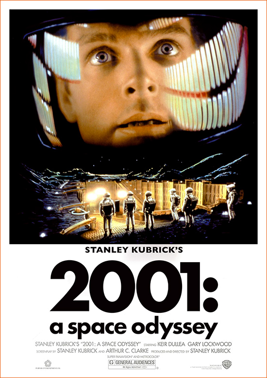 2001 : L'Odyssée de l'espace de Stanley Kubrick (1968).