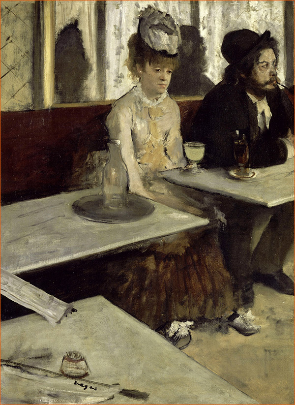 L'absinthe d'Edgar Degas (1873).