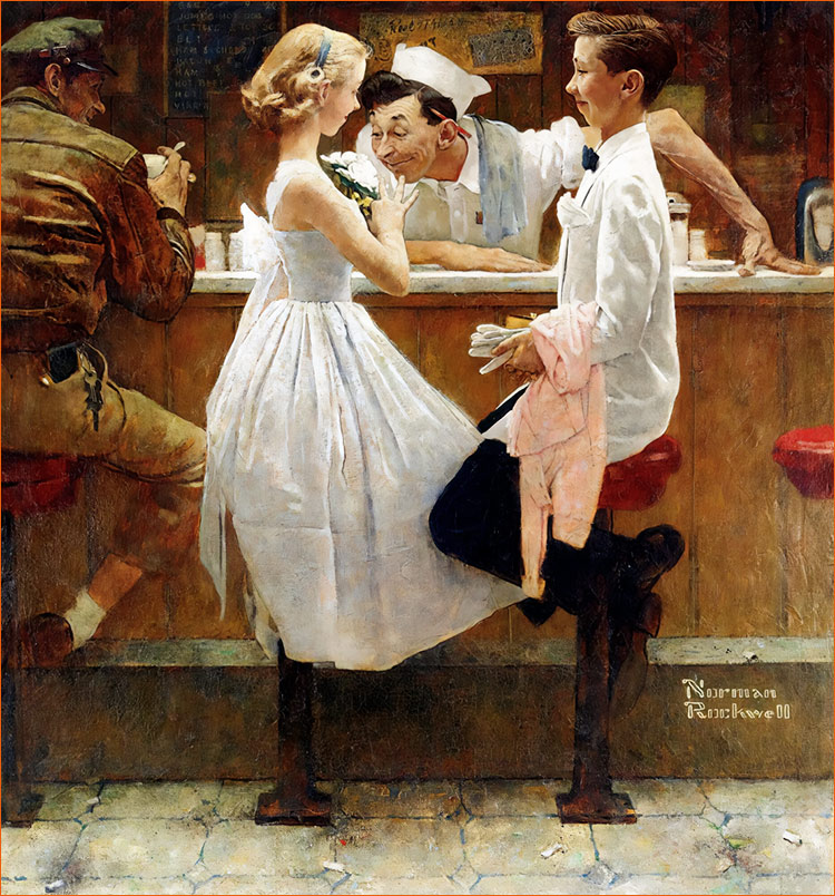 After the prom de Norman Rockwell.