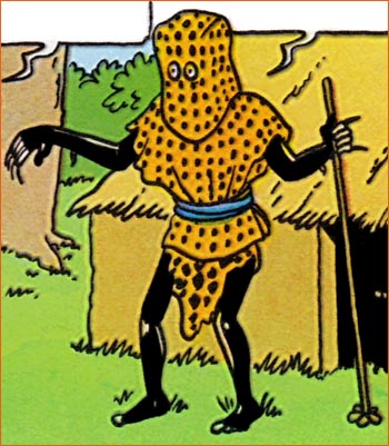 Homme-Léopart selon Hergé.