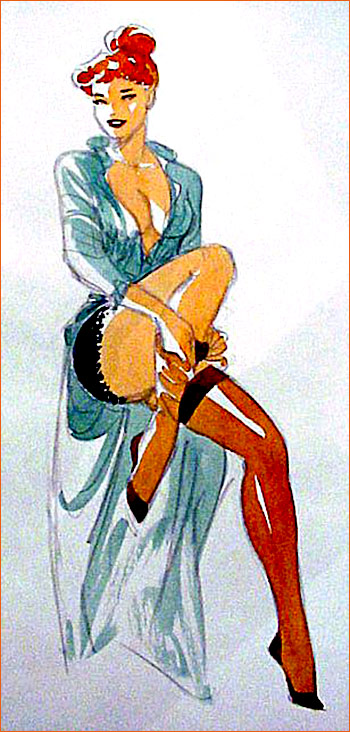 Ex-libris de philippe Berthet pour sa série Pin-up.