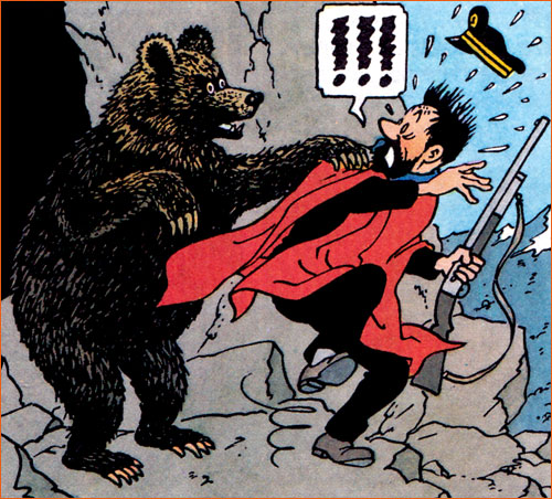 César Cascabel selon Hergé.