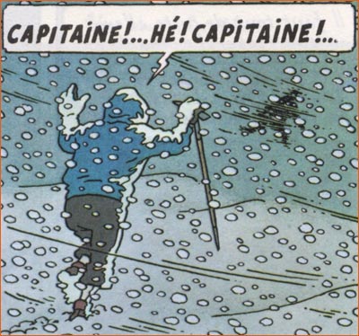 Les aventures du capitaine Hatteras selon Hergé.