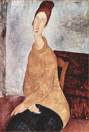 Jeanne Hébuterne au pull jaune de Amedeo Modigliani (1918-1919).