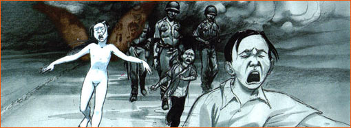 Phan Thi Kim Phuc screams in plain selon Yslaire.