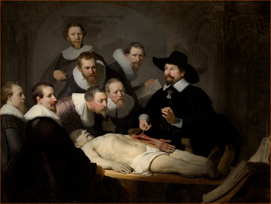 La leçon d'anatomie du docteur Nicolaes Tulp de Rembrandt.