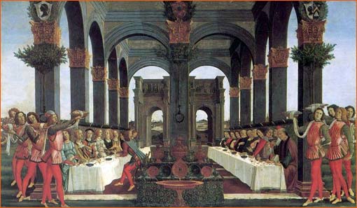 L'Histoire de Nastagio degli Onesti (Quatrième panneau) de Sandro Botticelli.