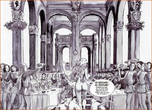 L'Histoire de Nastagio degli Onesti (Quatrième panneau) selon Milo Manara.