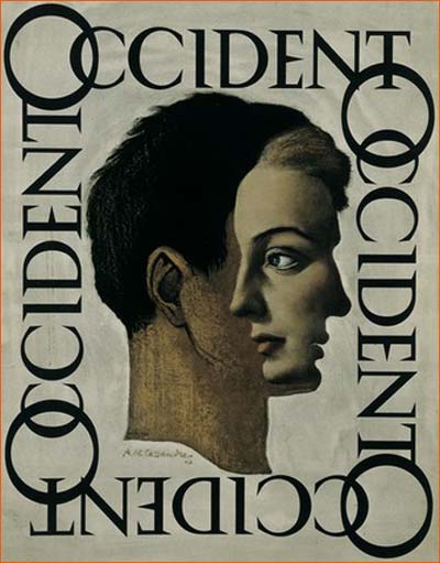 Illustration de Cassandre pour la revue Occident.