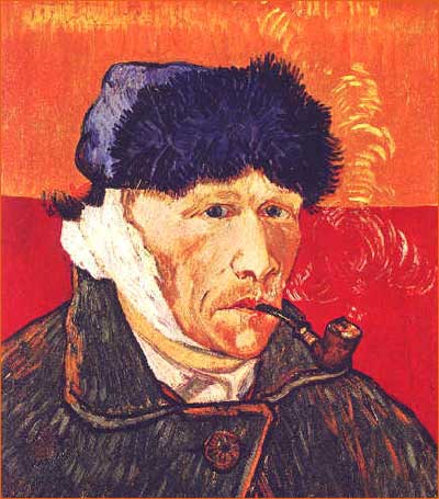Autoportrait à l'oreille bandée de Vincent Van Gogh.