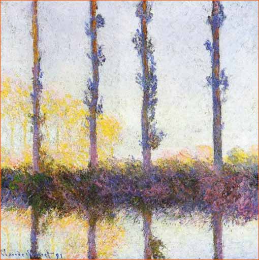 -Les quatre arbres- ou -Les quatres peupliers- de Claude Monet.