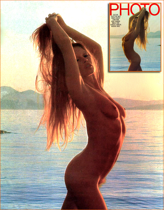 Cliché de Brigitte Bardot par Laurent Vergez pour PHOTO magazine de mars 1975.