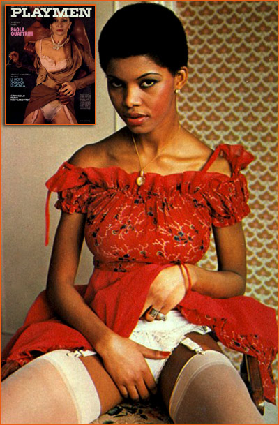 Photographie de Camella Donner par Donald Milne pour Playmen.