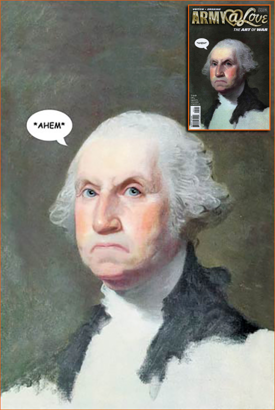 Portrait inachevé de George Washington selon Rick Veitch.