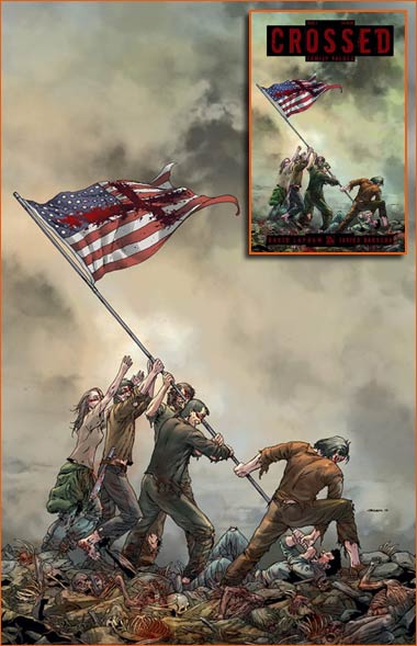 Raising the flag on Iwo Jima selon Jacen Burrows.