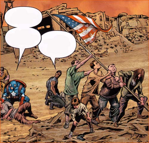 Raising the flag on Iwo Jima selon Mike Deodato Jr.