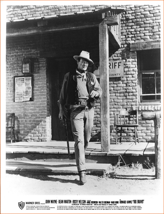 John Wayne dans Rio Bravo de Howard Hawks (1959).