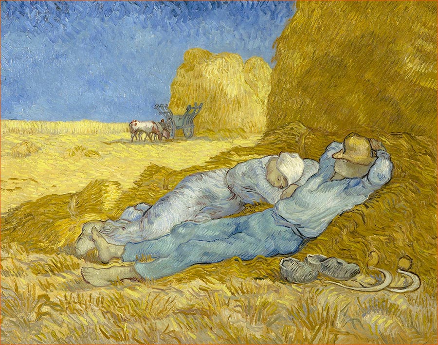 La méridienne ou La sieste d'après Millet de Vincent Van Gogh.